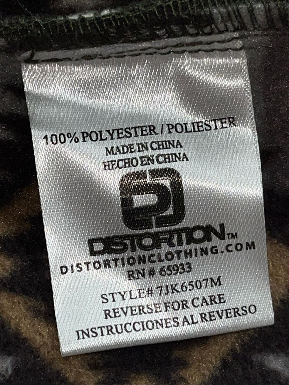 Distortion Olive Green Corduroy Aztec Fleece Lined Jacket Size M - Picture 8 of 8